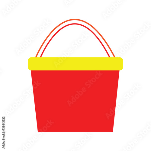 Bucket icon vector on white background, empty bucket trendy filled icons from Shapes collection. Vector illustration. Eps file 279.