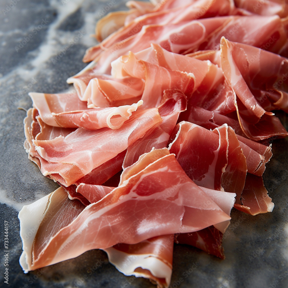 chiffonnade de jambon - IA Generated