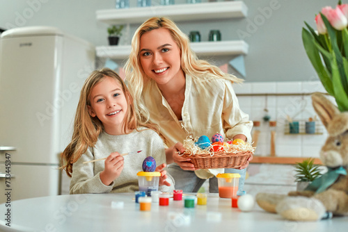 Family getting ready for Easter