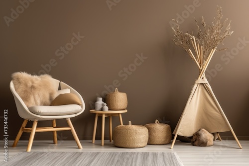 Scandinavian-inspired baby room. modern styling and tranquil decor for a chic nursery