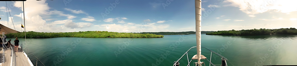 lake and mountains