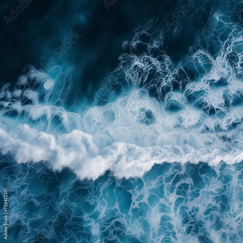 drone shot of a wave at sea