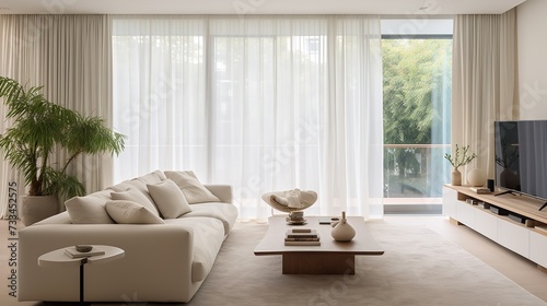 Sleek Minimalist Living Room  Clean Lines  Open Spaces