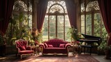Lavish Legacy: Opulent Baroque Living Room with Dramatic Flair