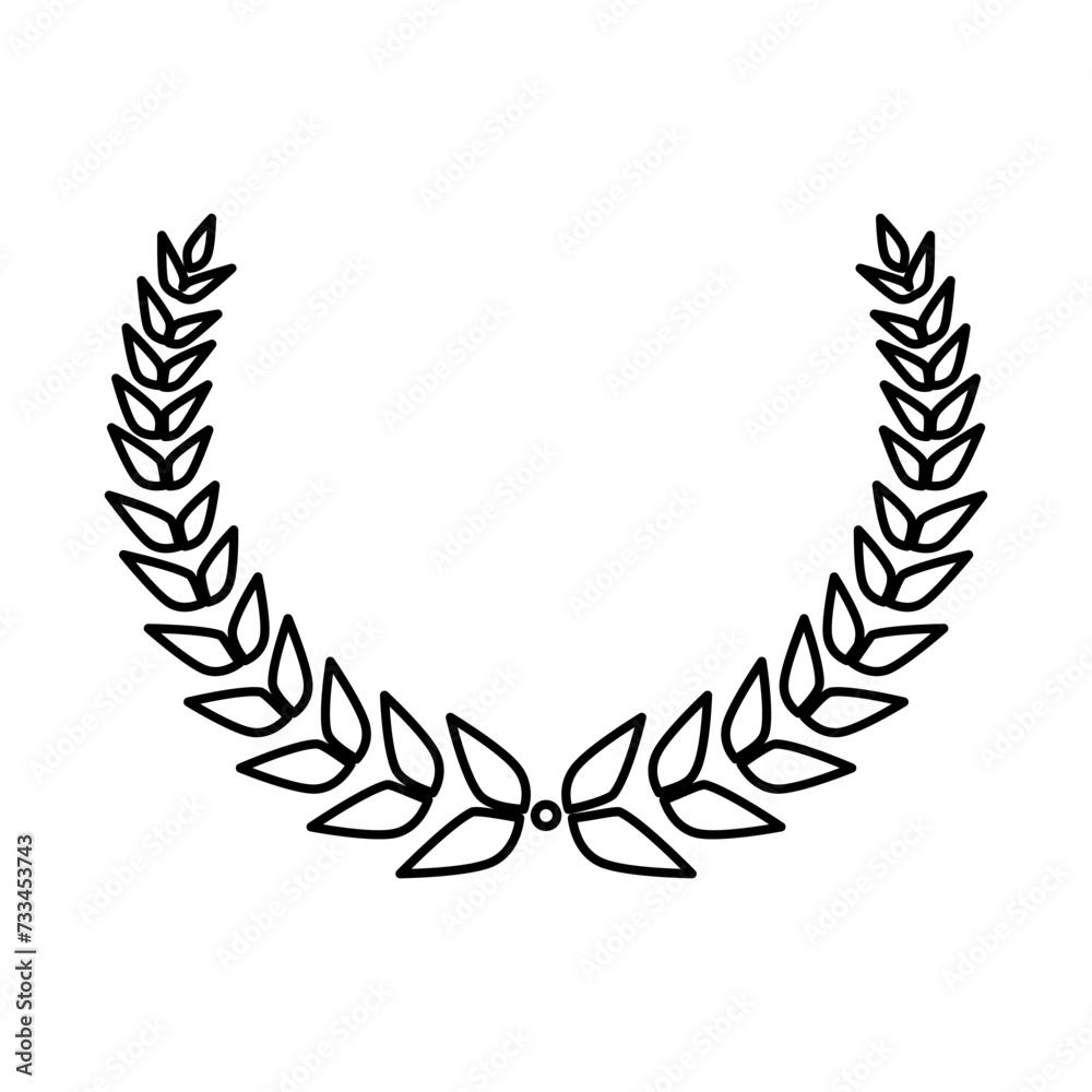 Obraz premium Winners wreath for victory in vector