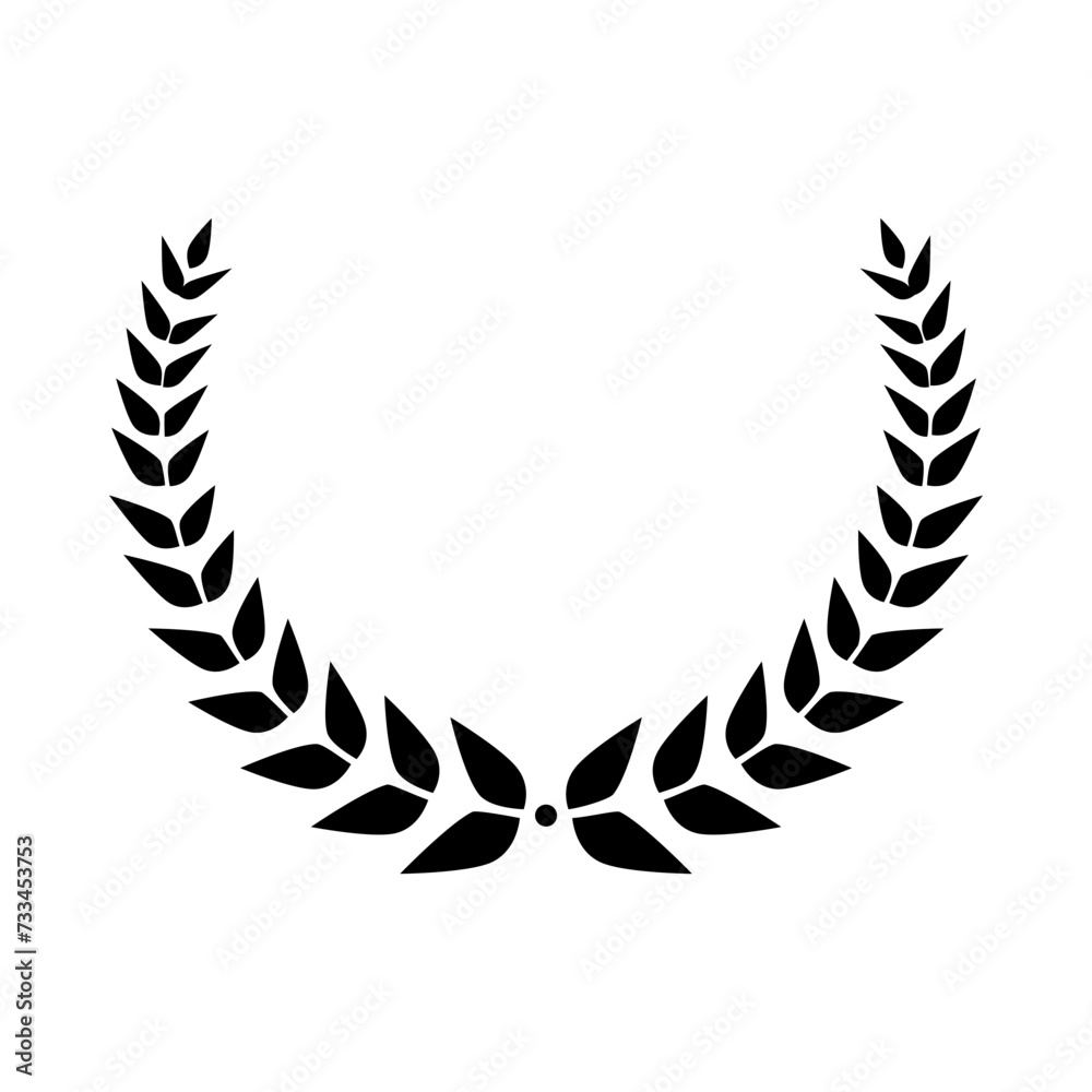 Winners wreath for victory in vector