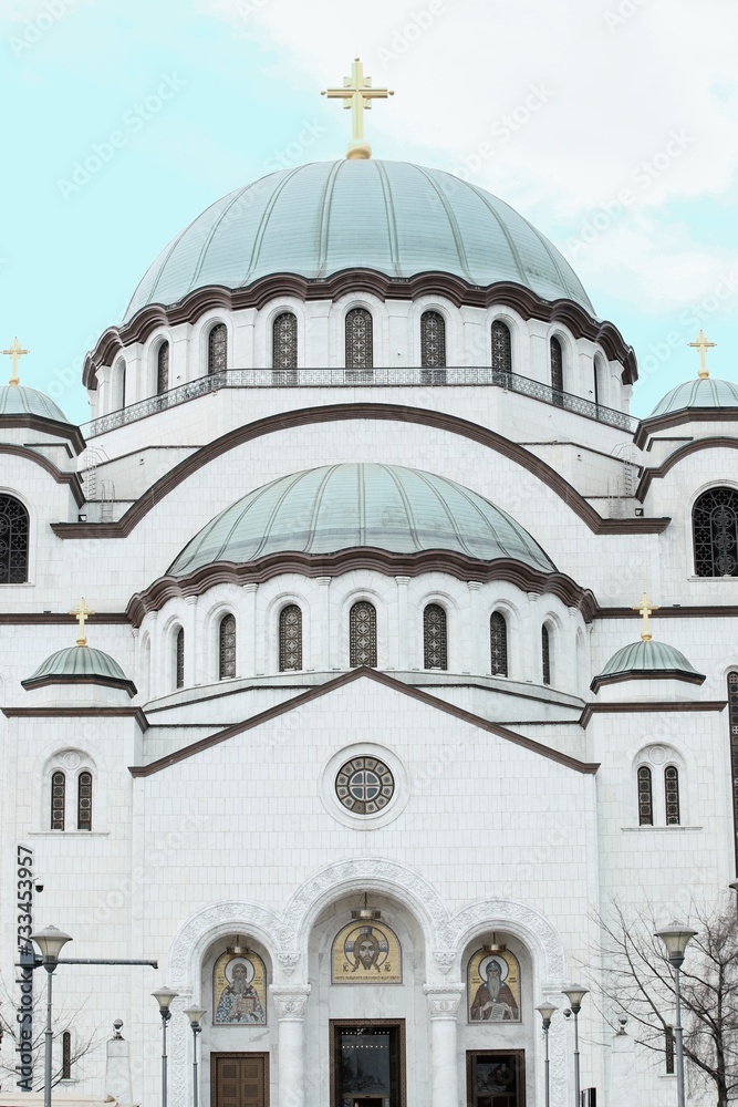 Orthodox church of st sava in Belgrade in Serbia 