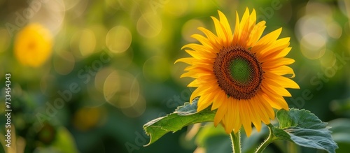 Vibrant Closeup of Lem Sunflower in a Lush Garden - Closeup, Lem, Sunflower, garden, Closeup, Lem, Sunflower, garden, Closeup, Lem, Sunflower, garden