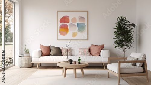 Nordic Harmony: Scandinavian Inspired Living Room, Simplicity & Function © VisualMarketplace