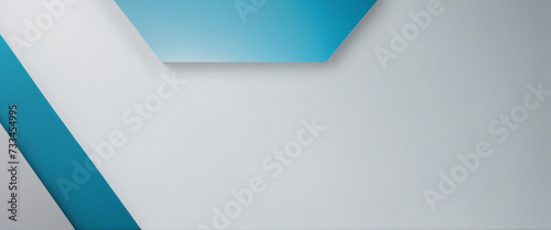 Abstract 3D Background, minimal deesign in white and blue photo