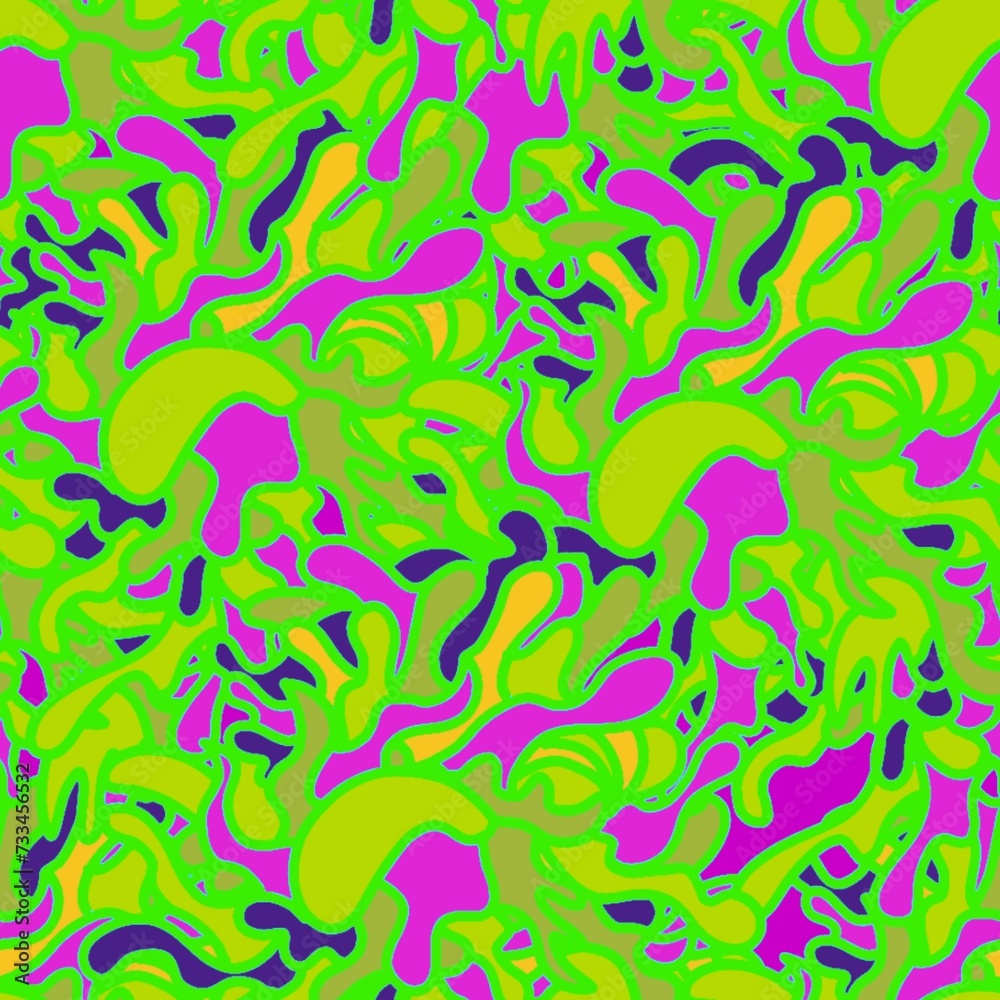 Hand drawn summer abstract background art.