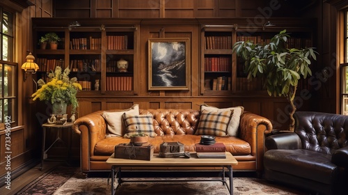 Vintage Charm: Cozy Living Room with Time-Worn Elegance and Heirloom Pieces © VisualMarketplace