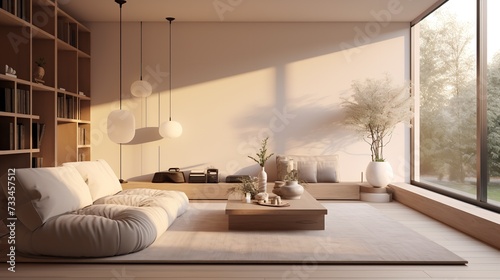 Serene Retreat: Zen Inspired Living Room for Mindfulness and Harmony