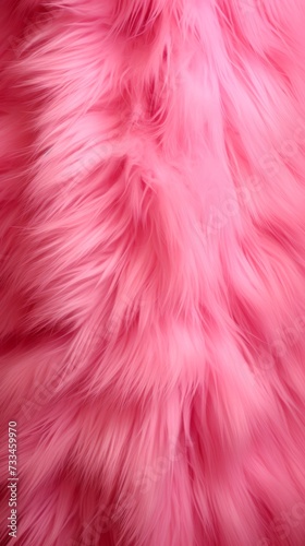 Close up of a Glamour vibrant pink texture of soft fur. Dyed animal fur. Concept is Softness, Comfort and Luxury. Can be used as Background, Fashion, Textile, Interior Design. Vertical format