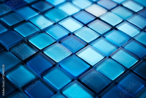 background of tiled mosaic in blue shades