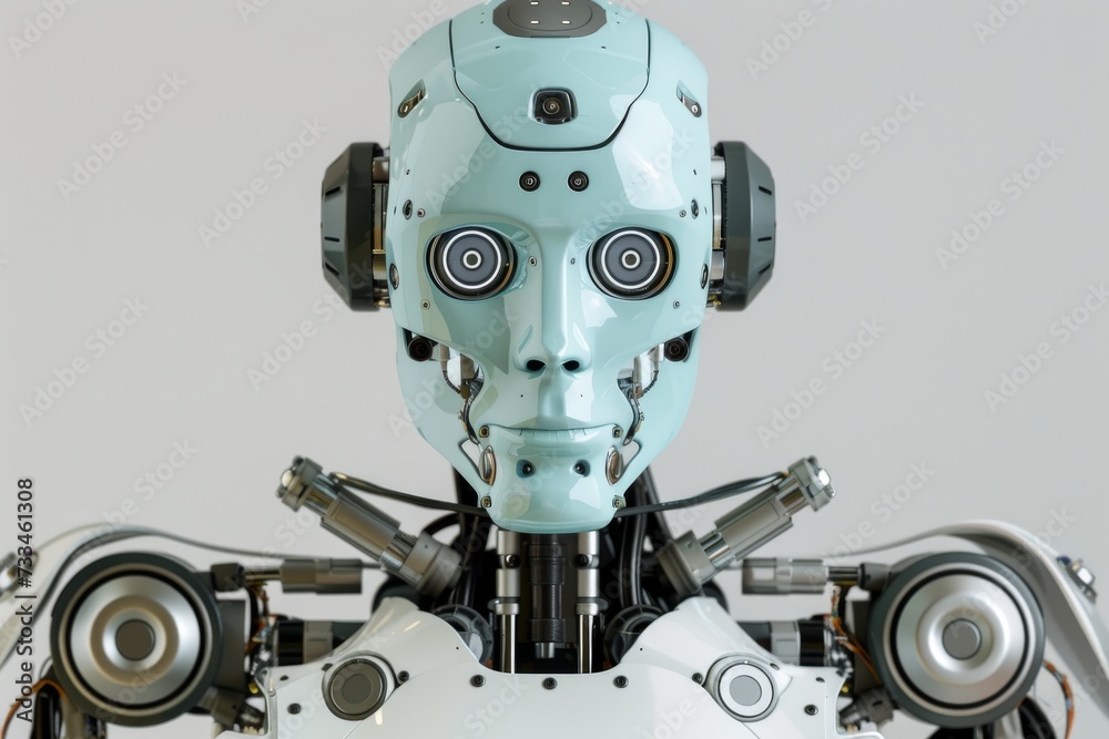 A futuristic automaton adorned with circular auto parts and a motorcycle-inspired design, constructed entirely out of pieces A futuristic automaton adorned with circular auto parts and a motorcycle-inspired design, constructed entirely out of pieces