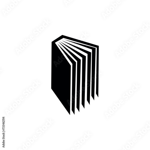 Drawn book on white background