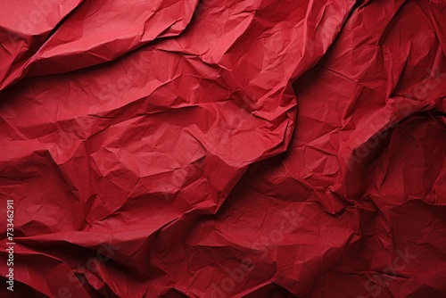 red crumpled paper