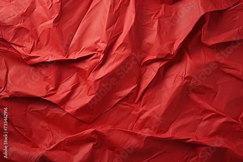 red crumpled paper