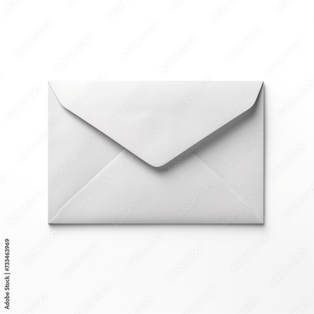 White postal envelope isolated White postal envelope isolated