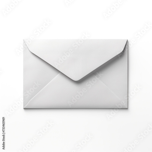 White postal envelope isolated	
