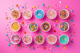 Colorful Edible Cookie Dough Delight, street food and haute cuisine