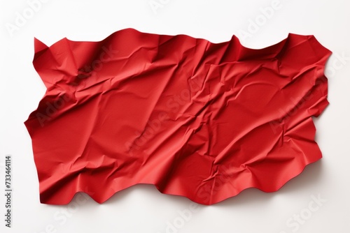 A dynamic backdrop of crumpled red paper, perfect for adding flair to designs or presentations. Its bold color and unique texture create a captivating visual element, enhancing the message and drawing