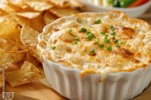 Savory French Onion Delightful Dip, street food and haute cuisine photo