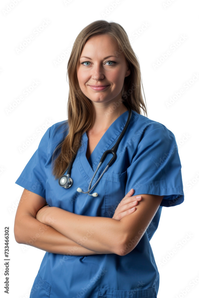 portrait of a friendly female doctor healthcare worker isolated on a transparent background. png portrait of a friendly female doctor healthcare worker isolated on a transparent background. png
