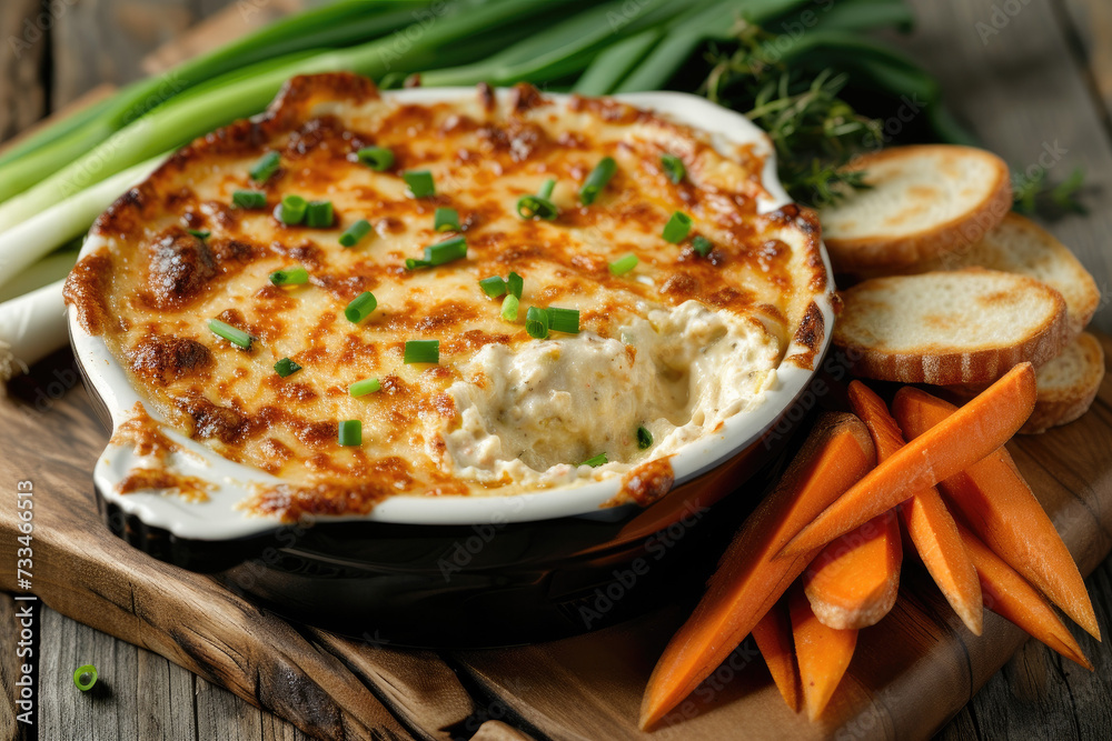 Vibrant French Onion Delightful Dip, street food and haute cuisine Vibrant French Onion Delightful Dip, street food and haute cuisine