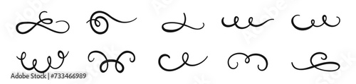 Decorative swirls. Calligraphic swirls. Decorative elements