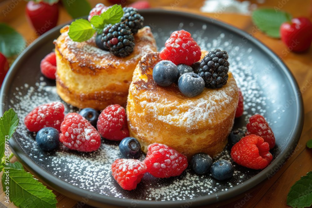 Delicious French Toast Artistry, street food and haute cuisine Delicious French Toast Artistry, street food and haute cuisine