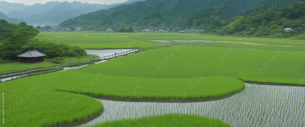 Spring Japan country side. Wide format. Spring Japan country side. Wide format.