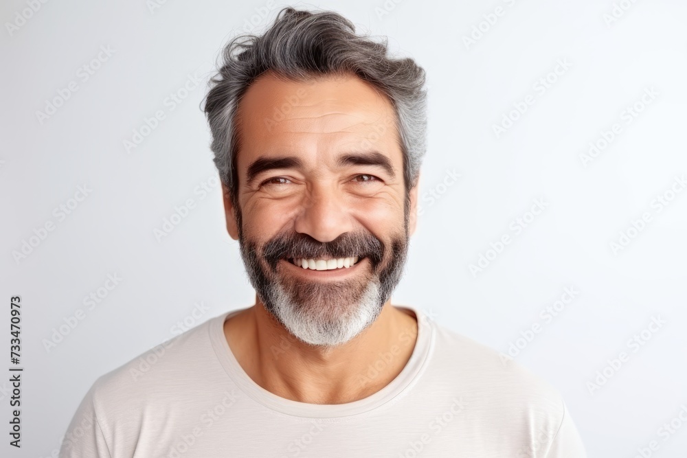 Portrait of a handsome middle-aged man smiling at the camera Portrait of a handsome middle-aged man smiling at the camera