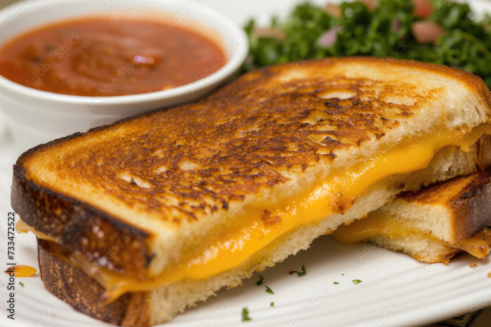 Trendy Grilled Cheese Delight, street food and haute cuisine Trendy Grilled Cheese Delight, street food and haute cuisine