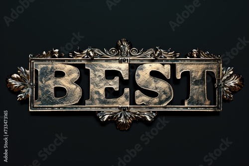 Best sign logo text: a sophisticated blend on busines cards, banner, and background, encapsulating exclusivity and luxury for an elite and distinguished corporate identity photo