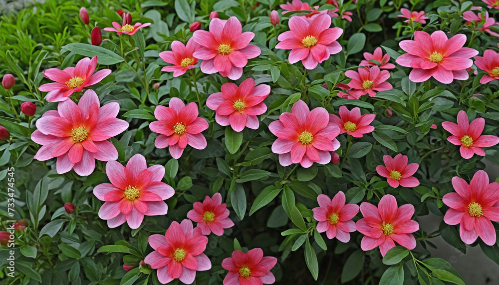 Vibrant colored flowers illuminate the natural beauty of the outdoors Vibrant colored flowers illuminate the natural beauty of the outdoors