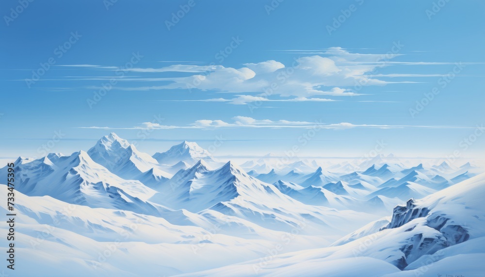 snow mountain blue sky landscape hd wallpeper