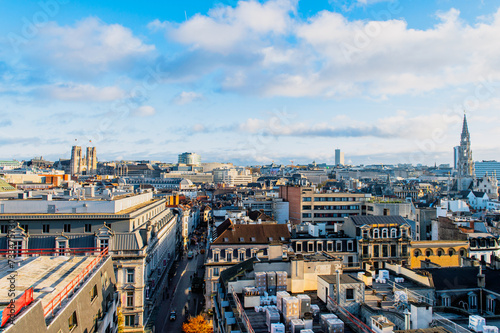 Aerial view of Brussels city center - Belgium. 