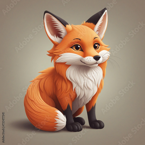 Cute Logo illustration of a Fox