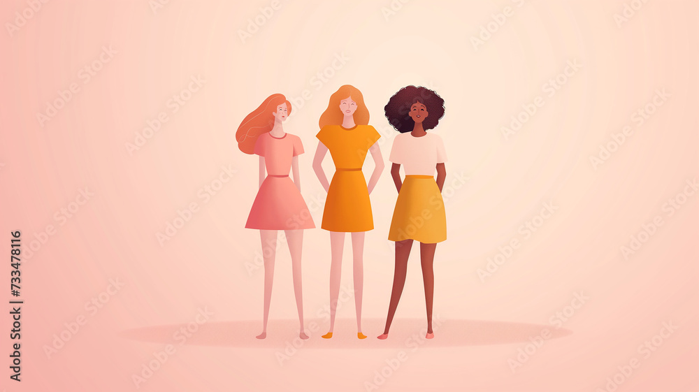 illustration of a woman holding hands