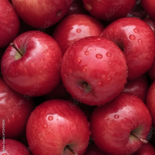 A close-up view of a group of ripe, vivid Appleberry with a deep, textured detail. photo