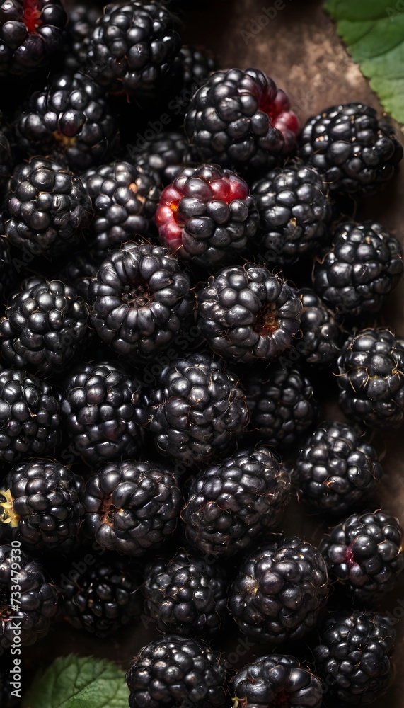 A close-up view of a group of ripe, vivid Blackberry with a deep, textured detail. A close-up view of a group of ripe, vivid Blackberry with a deep, textured detail.