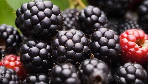 Wallpaper Mural A close-up view of a group of ripe, vivid Blackberry with a deep, textured detail. Torontodigital.ca