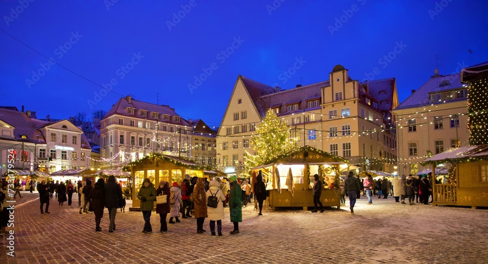 Naklejka premium Tallin Townhall Square