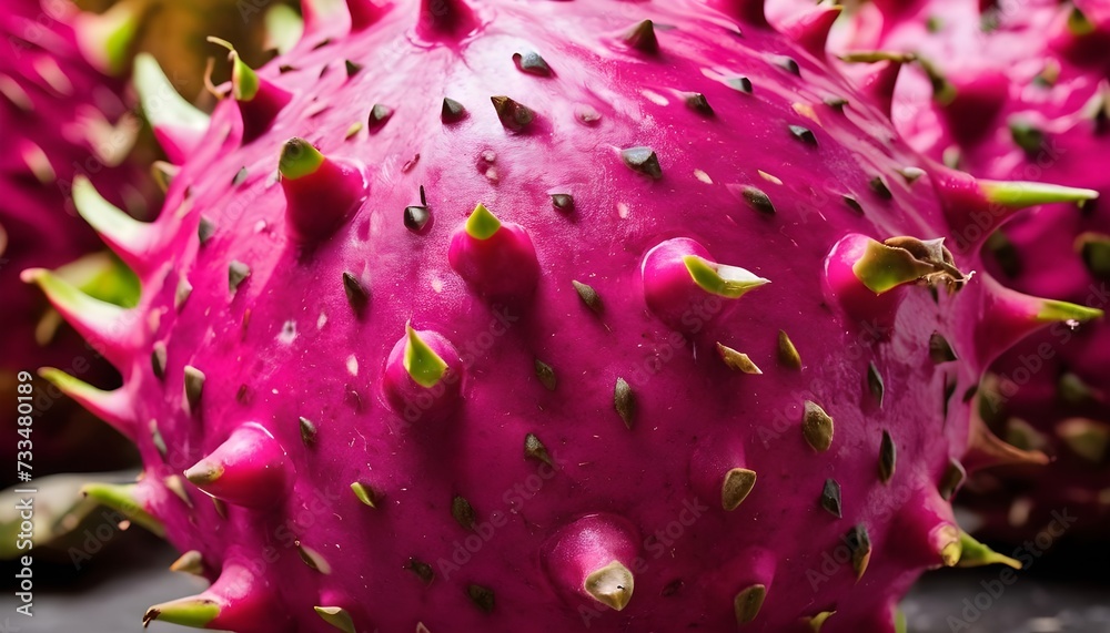 A close-up view of a group of ripe, vivid Dragonfruit with a deep, textured detail. A close-up view of a group of ripe, vivid Dragonfruit with a deep, textured detail.