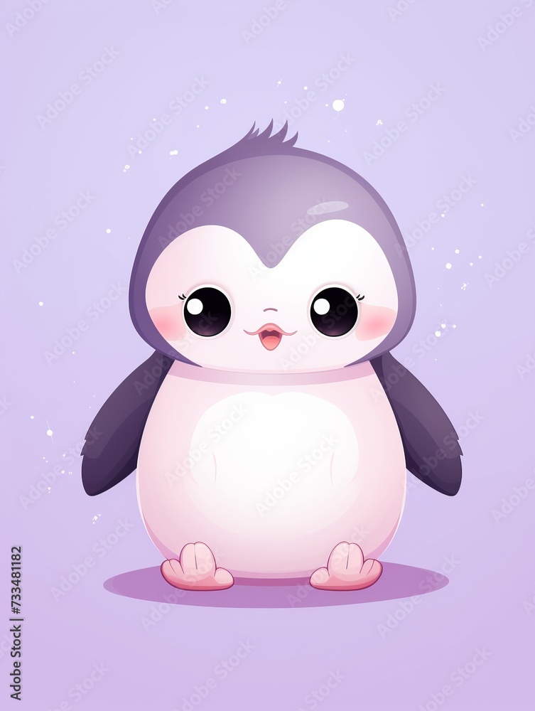 Cute Cartoon Penguin Illustration

