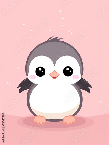 Cute Cartoon Penguin Illustration  