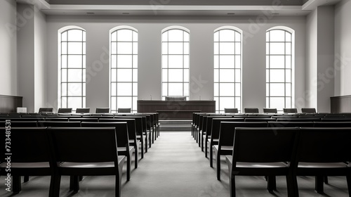Judicial Solemnity: Courtroom Interior