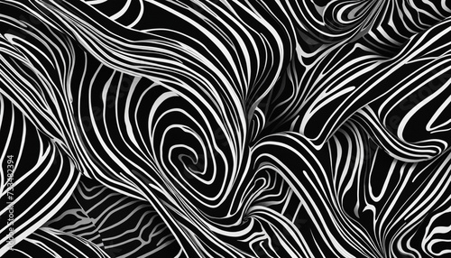 Abstract black and white line doodle seamless pattern. Creative squiggle style drawing background, trendy design with basic shapes. Simple hand drawn wallpaper print texture.